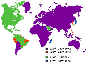 world voltage map world voltage map